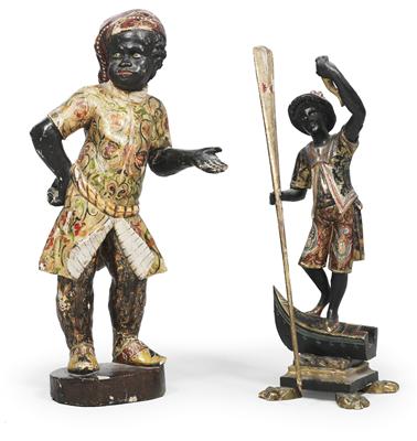 Zwei variierende venezianische Dekorationsfiguren - Antiques and Paintings