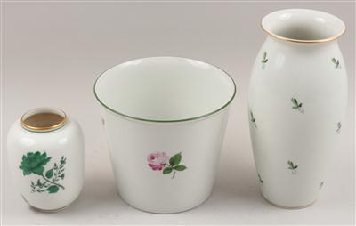Cachepot und 2 Vasen, - Antiquariato e Dipinti