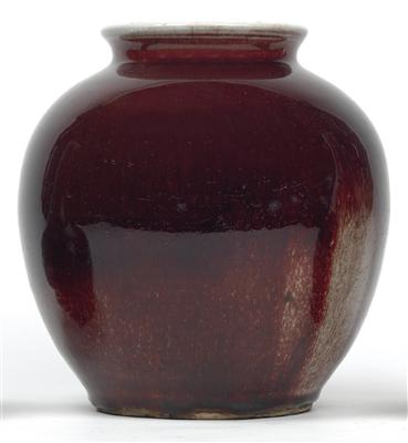 Flambé glasierte Vase, - Antiques and Paintings