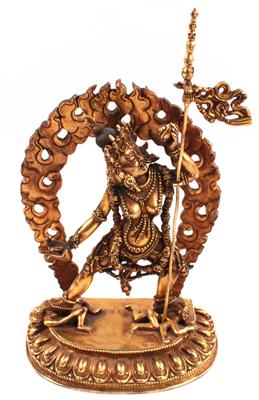 Nepal: Figur aus Bronze, - Antiquitäten & Bilder