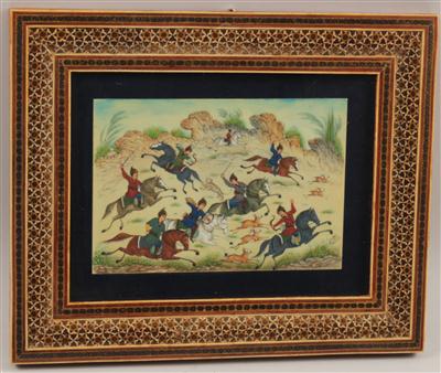 Indien: Dekorative Malerei im indo-persischen Moghul-Stil. - Starožitnosti, Obrazy
