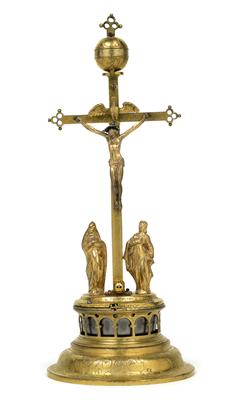 Early baroque crucifix bronze clock - Works of Art (Furniture, Sculpture)
