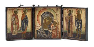 Russian travel triptych, - Starožitnosti (Nábytek, Socha?ská díla)