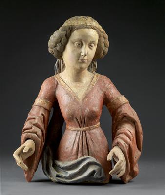 Late-gothic half figure, - Works of Art (Furniture, Sculpture)