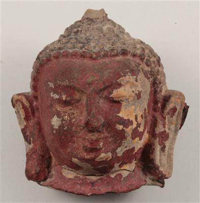 Buddhakopf, - Antiques and Paintings
