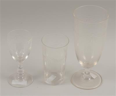 Diverse Gläser, - Antiquariato e Dipinti