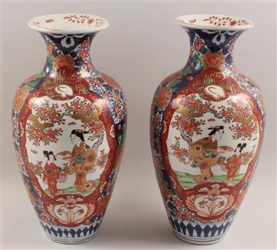 1 Paar Imari Vasen, - Saisonabschluß-Auktion<br>Bilder Varia und Antiquitäten