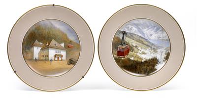 1 Paar Teller, - Saisonabschluß-Auktion<br>Bilder Varia und Antiquitäten