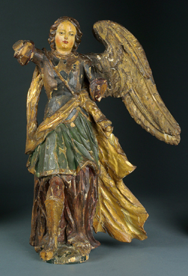 Barocker Heiliger Michael, - Saisonabschluß-Auktion<br>Bilder Varia und Antiquitäten
