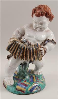 Putto mit Ziehharmonika, - Saisonabschluß-Auktion<br>Bilder Varia und Antiquitäten