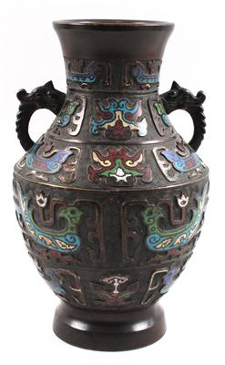 Champlevé-Vase, - Summer-auction