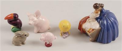 Mutterliebe, Hase, Küken, Tukan, 2 Schweinchen, - Summer-auction