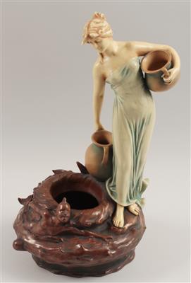 Junge Frau mit Wasserkrügen auf Vase, - Summer-auction