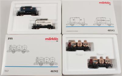 Märklin H0 Wagen-Set (je 2 Stk. Waggon pro Packung) 48542und 46742, - Letní aukce