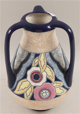 Jugenstil-Vase mit drei Henkeln, - Sommerauktion
