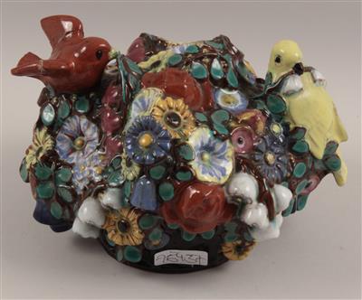 Julie Sitte(1881-1959), Tischdekoration Blumenkorb mit Vogerln, - Letní aukce
