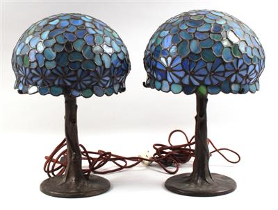 1 Paar dekorative Tischlampen, - Sommerauktion