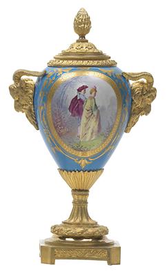 Deckel-Vase als Kerzenhalter mit "bronze doré"Montierung, - Letní aukce
