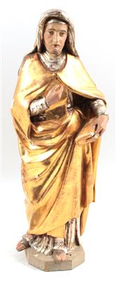 Heiligenfigur in Ordenstracht, - Antiquariato e Dipinti