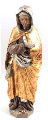 Heiligenfigur in Ordenstracht, - Antiques and Paintings