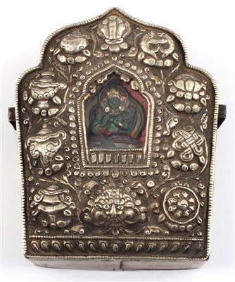 Tibet: Ein Trage-Altar 'Gau'. - Starožitnosti, Obrazy