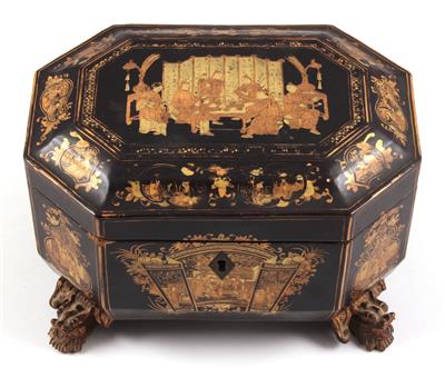 Tea caddy, - Antiques and Paintings