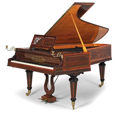 Piano a mezza coda italiano, - Oggetti d'arte (mobili, sculture)