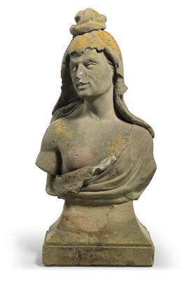 Stone bust, - Works of Art (Furniture, Sculpture)