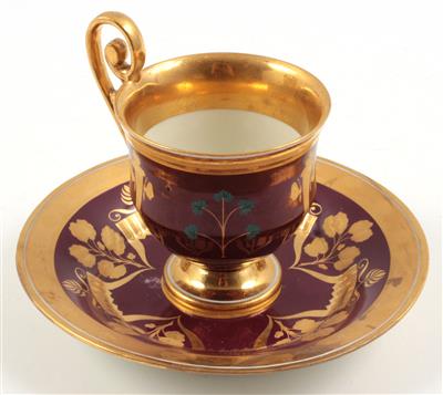 Tasse mit Untertasse, - Antiquariato e Dipinti