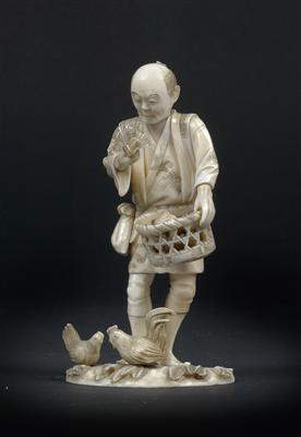 Figur eines japanischen Händlers, - Starožitnosti, Obrazy