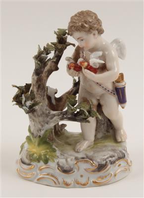 Amor mit 2 flammenden Herzen, - Antiques and Paintings