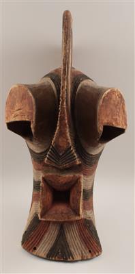 Songye, Dem. Rep. Kongo: Eine große, dekorative Kifwebe-Maske. - Starožitnosti, Obrazy