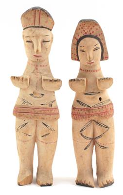 Konvolut (2 Stücke): Afrika, Ibibio, Nigeria. Zwei typische Puppen der Ibibio. - Starožitnosti, Obrazy