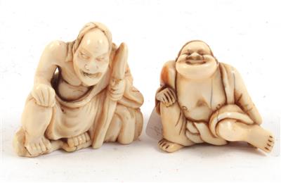 2 Netsuke, - Starožitnosti, Obrazy