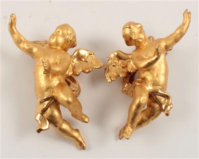 Paar kleine Biedermeier Engel, - Antiquitäten & Bilder