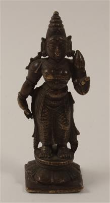 Figur der Lakshmi mit Lotus, - Antiques and Paintings