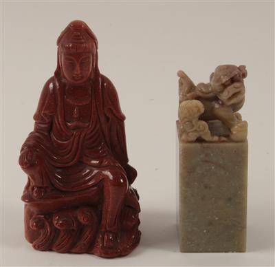 Fo-Löwe, Guanyin, - Antiques and Paintings