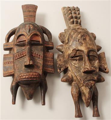 Konvolut: 2 Masken im Stil der Senufo. - Antiquitäten & Bilder