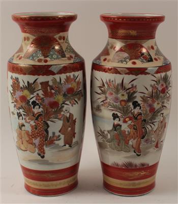1 Paar Kutani Vasen, - Saisonabschluss-Auktion Bilder Varia, Antiquitäten, Möbel/Design