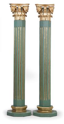 Imposantes Paar großer Historismus - Portalsäulen, - Saisonabschluss-Auktion Bilder Varia, Antiquitäten, Möbel/Design