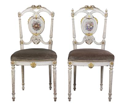 Paar kleine Stühle, - Sommerauktion - Bilder Varia, Antiquitäten, Möbel und Design