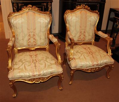 Paar Armsessel i. Louis XVStil, - Summer-auction