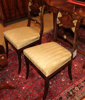 Paar Biedermeier Sessel, - Sommerauktion - Bilder Varia, Antiquitäten, Möbel