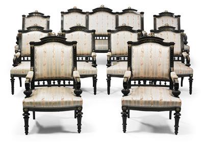 Selten großes Sitzensemble, - Sommerauktion - Bilder Varia, Antiquitäten, Möbel