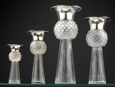 Vasen mit Silbermontierung, - Letní aukce