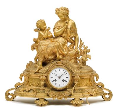 Historismus Bronzekaminuhr "Duchoiselle" - Summer-auction