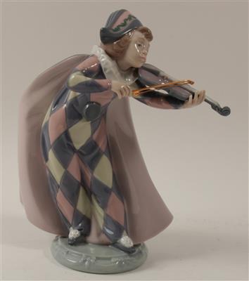 Junger Harlekin mit Geige, - Antiques and Paintings