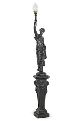 Cast iron hall lamp, - Works of Art (Furniture, Sculpture, Glass and porcelain)