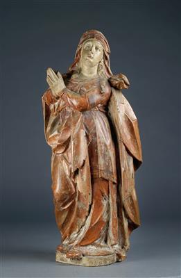 Hl. Maria, - Antiquitäten (Möbel, Skulpturen, Glas und Porzellan)