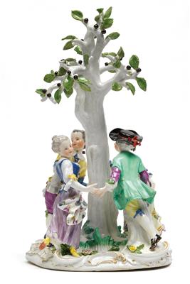 A ring of children under a cherry tree, - Oggetti d'arte (mobili, sculture, Vetri e porcellane)